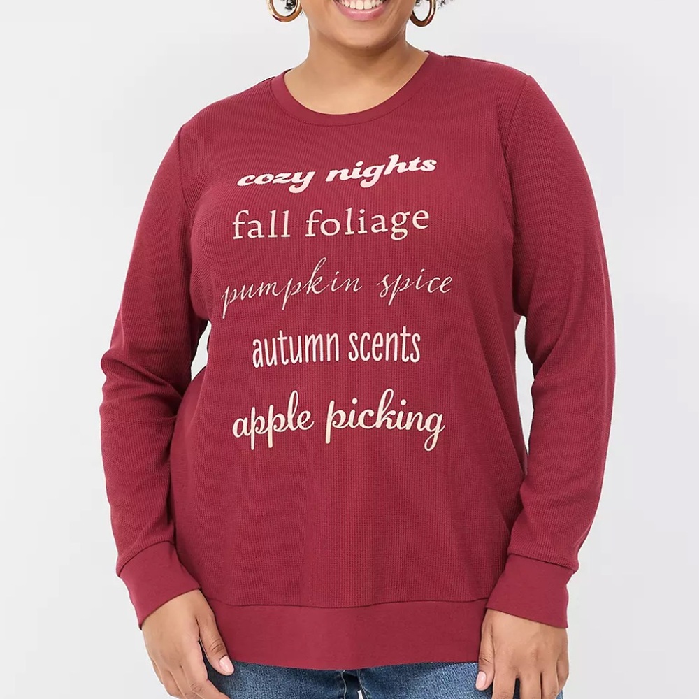 🆕 🍎 Lane Bryant fall thermal long sleeve t-shirt